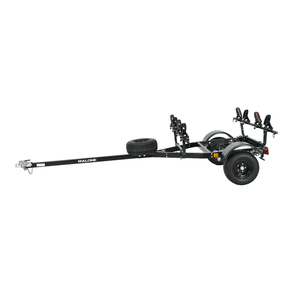 Malone MicroSport Off-Road 2 Kayak Trlr Package (2 Sets Saddle Up Pro, Spare Tire)