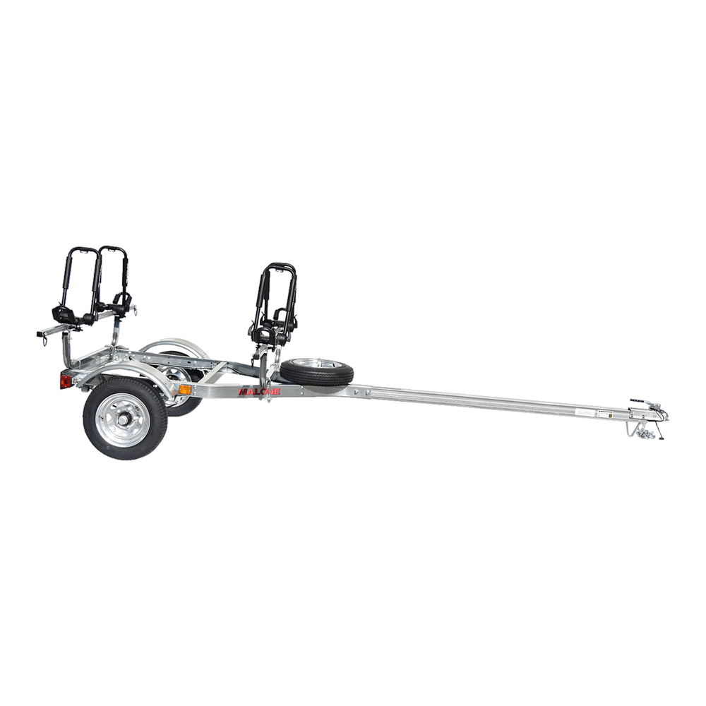 Malone MicroSport 2 Kayak Trailer Package (2 Sets FoldAway-J, Spare Tire)