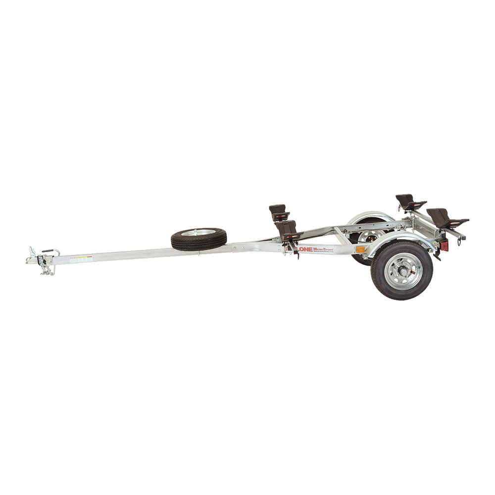 Malone MicroSport LowBed 2 Kayak Trailer Package (2 Sets MegaWings & Spare Tire)