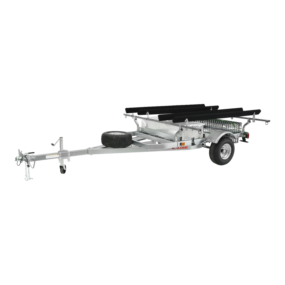 Malone MegaSport 2 Kayak Trailer Pkg (Spare Tire, 2 Sets Bunks, Storage Basket & Drawer)