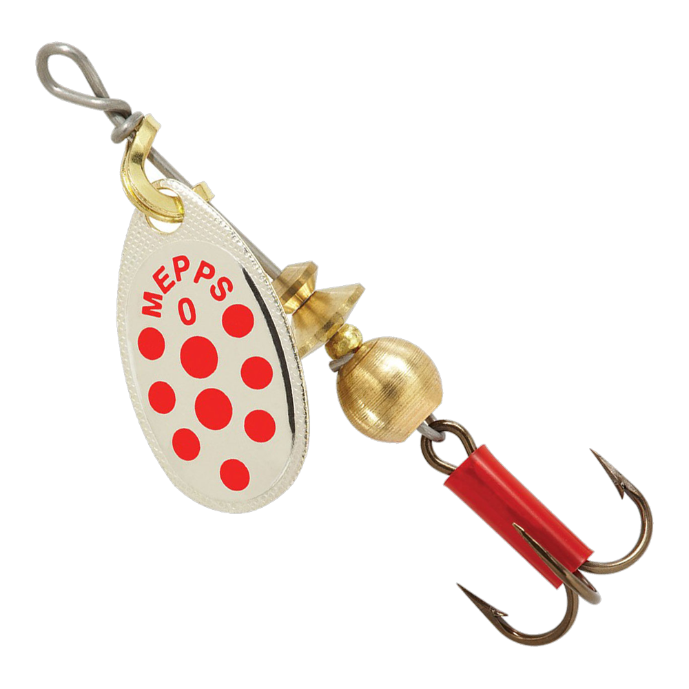 Mepps Aglia Spinner - Silver Red Dot
