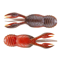 Great Lakes Finesse Micro Juvy Craw Tube - Brown Purple Orange Belly