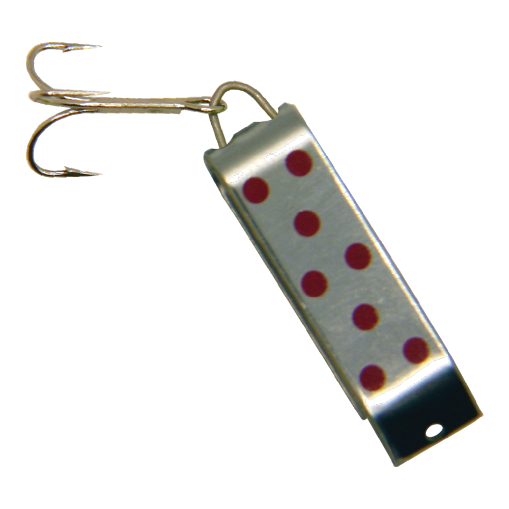 Jakes Lures Spin A Lure - Silver W/Red Dots