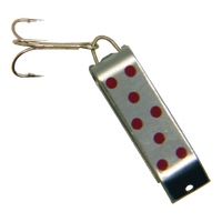 Jakes Lures Spin A Lure - Silver W/Red Dots