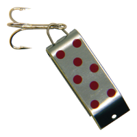Jakes Lures Spin A Lure - Silver W/Red Dots