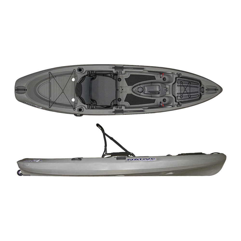 Native Watercraft Falcon Fishing Kayak - Grey