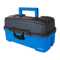 Plano Molded Tackle Storage - Three-Tray Tackle Box Black/Blue