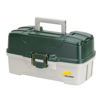 Plano Molded Tackle Storage - Three-Tray Tackle Box Green/Sandstone