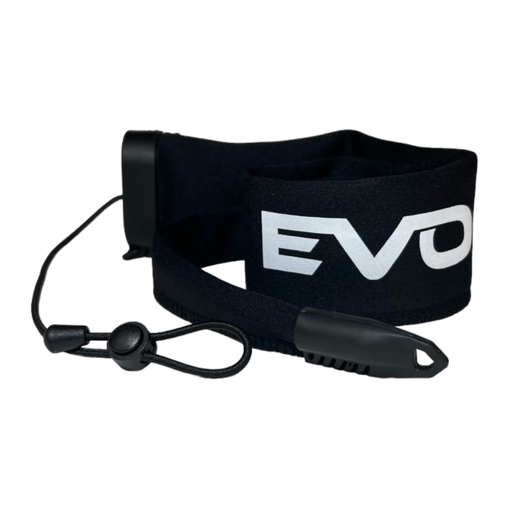 Evolv Tournament Grade Rod Sleeves Spinning - Charcoal - Black Thread/White Logo