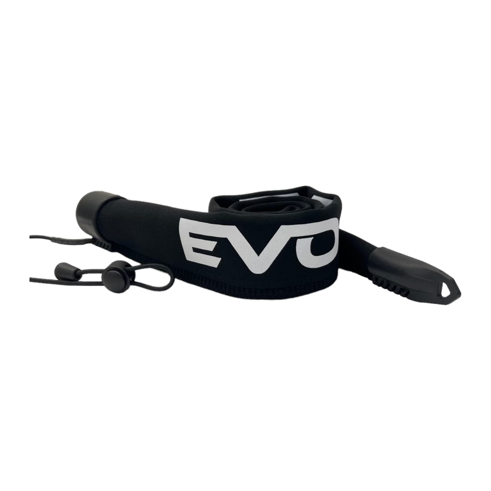 Evolv Tournament Grade Rod Sleeves Baitcasting - Charcoal - Black Thread/White Logo