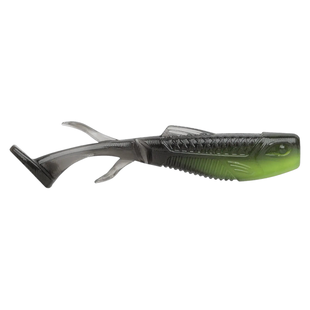 Crush City Sizzle Shad - Black Chartreuse