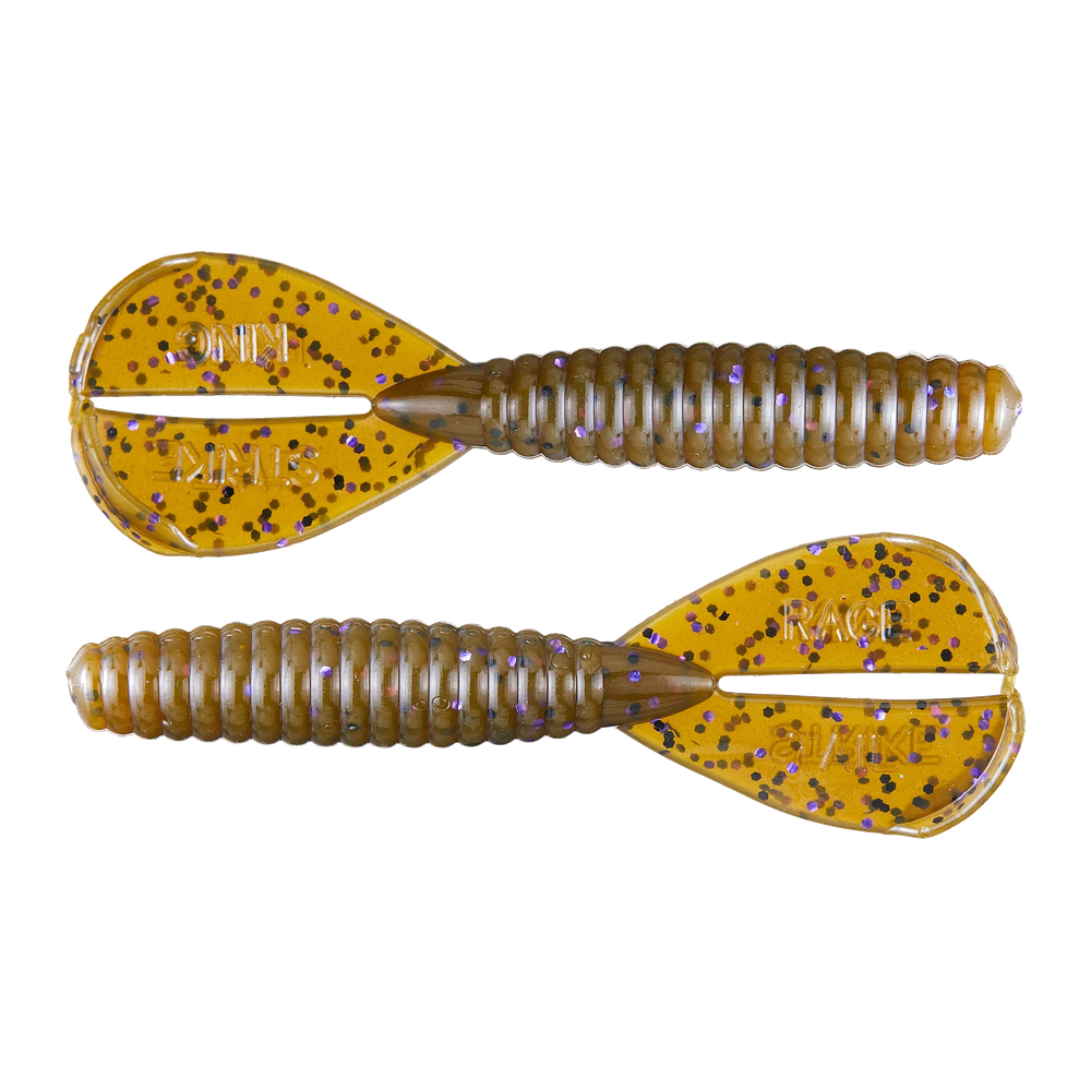 Strike King Rage Menace Grub - Green Pumpkin Purple 8pk