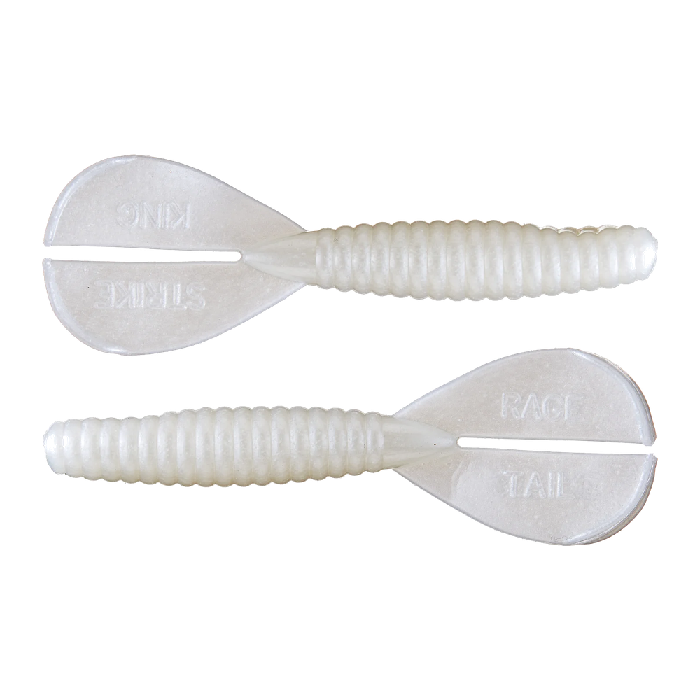 Strike King Rage Menace Grub - Pearl 8pk