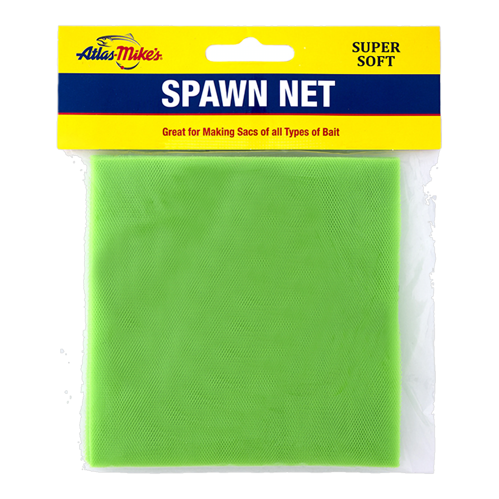 Atlas Mikes Spawn Sac NEt 3" X 3" Squares - 50 CT - Chartreuse