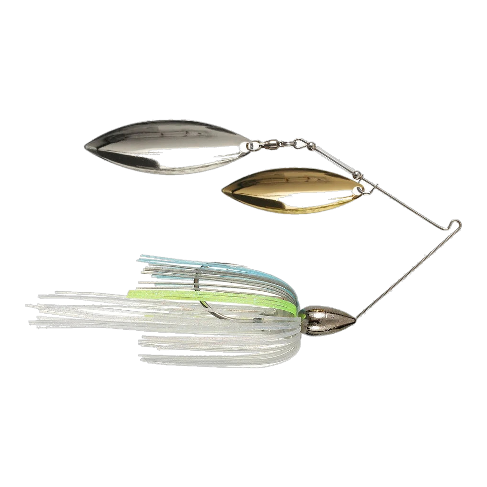 War Eagle Nickel Spinnerbait Double Willow - Sexxy Shad - DBL Wil Gld/Slv