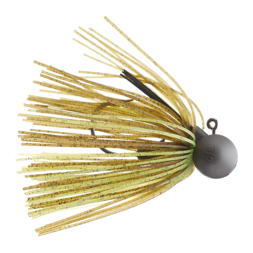 Keitech M2 Football Jig - Green Pumpkin Chartreuse
