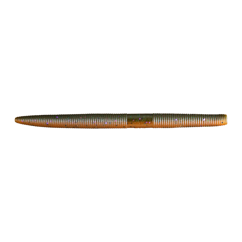 Yamamoto 4" Senko - Dark Green Pumpkin w/ Amber Laminate