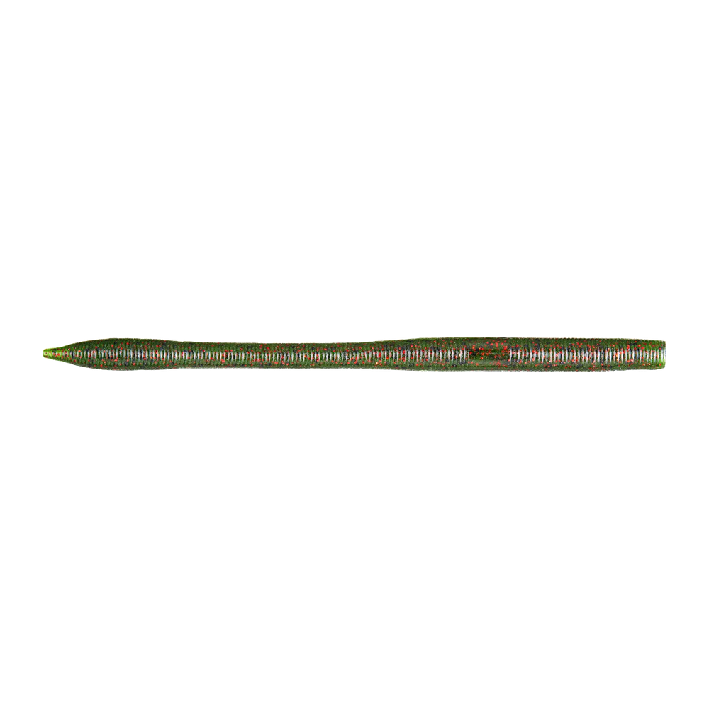 Yamamoto Sensei Straight Tail Worm - Watermelon Black & Red Flake